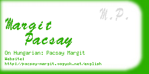 margit pacsay business card